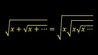 An Interesting Equation with 2 Infinite Radical Expression #maths