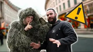 BUSHMAN PRANK IN PUBLIC* (goes wrong)