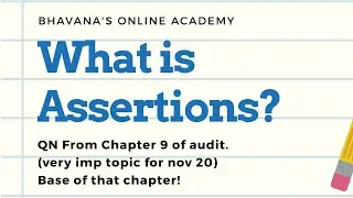 What is Auditing Assertions (in ENGLISH) || CA Inter || Financial statement Assertions