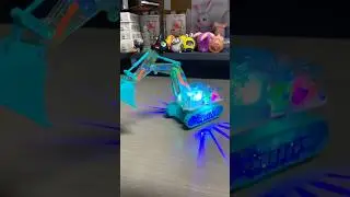 Electric Transparent Mechanical Gear Excavator Toy | Light & Music Universal Engineering Vehicle
