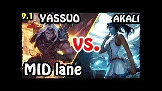 YASSUO Yasuo MID - Yasuo vs Akali Stream 9.1 Gameplay Season 9
