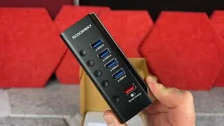 5 Port Powered USB Hub Review - USB 3.0 MultiPort Hub with Fast Charging