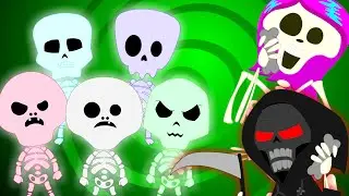 Five Little Skeletons | Nursery Rhyme |  Best Halloween Rhymes
