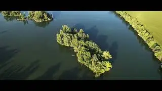 Jazero a rybársky revír Komjatice dronom
