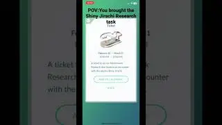 POV:You buy the Shiny Jirachi Research Task