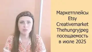 Маркетплейсы Etsy, Creativemarket, Thehungryjpeg посещаемость в июле 2025 #торговыеплощадки