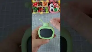 Amazing technique make Handheld TV with polymer clay #miniature#polymer clay#diy#creative