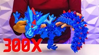 3D-печать гигантского шарнирного кристаллического дракона 300X