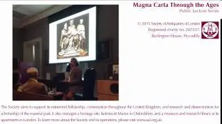 16 June 2015: Magna Carta Lecture, Justin Champion