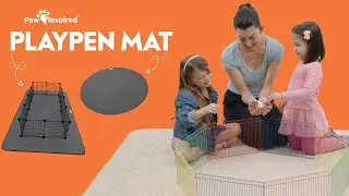 Absorbent Fleece Pet Mat | Paw Inspired&reg; Playpen Mat now with Round Mat