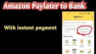 How to transfer amazon paylater to bank account transfer // amazon paylater to bank instant transfer