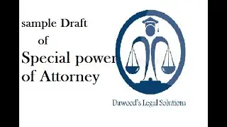Draft of Special power of attorney # Sample Legal Drafts # legal drafting # drafting #