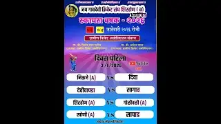 स्कायरा चषक शिरढोण ब - २०२६ #day01