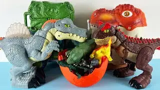ASMR Jurassic World Unboxing Colorful Dinosaur T-rex Spinosaurus Carnotaurus Triceratops Dino Case