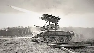 Germans Were Terrified by Calliope Rocket Launchers on US Sherman Tanks Firing 4 Rockets per Second