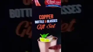 Copper 'Bottle & Glasses Gift Set  Real (PURE) Copper Benefits of copper Helps the digestive system