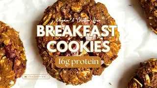 16g of Protein Breakfast Cookies! Easy, plant-based & gluten free, one bowl recipe!