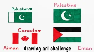 . &ldquo;Kids Draw the Flags of Pakistan, Canada & Palestine 🇵🇰🇨🇦🇵🇸&rdquo;
