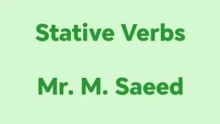 Stative Verbs 