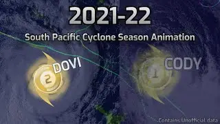 2021-22 South Pacific Cyclone Season Animation
