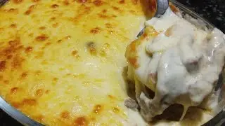 como fazer carne com creme de batata!!!