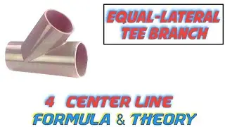 Equal lateral tee branch 4 center line kaise banaye