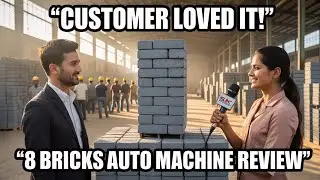 Customer आया देखने 8 Bricks Fully Automatic Machine 🔥 | Live Demo | ईंटों की Factory लगाने का मौका!