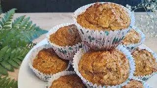 Healthy Carrot Apple Muffins - No Flour, No Sugar (Easy & Fluffy!)