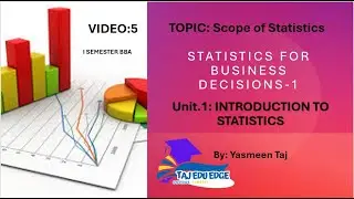 Video:5,  TOPIC: Scope of Statistics