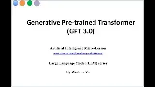 Generative Pre-trained Transformer (GPT 3.0)