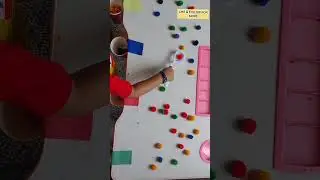Easy Color Sorting Activity for Kids | Fun Pom-Pom Sorting with Cups #colors #kidsactivities #shorts