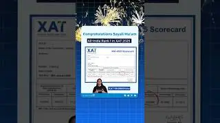 XAT 2025 Score Card 🎉 All-India Rank 1 🥳 Congratulations Sayali Ma'am for Scoring 99.9989%ile