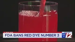 FDA bans red dye No. 3
