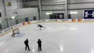 Auston Matthews training camp - shooting one timers