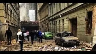 MASSIVE blast caught on CCTV - Moment of Prague GAS EXPLOSION caught on camera - RAW FOOTAGE