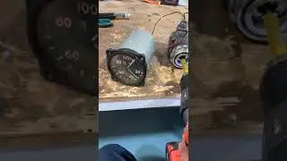 Old type aircraft dual engines tachometer testing