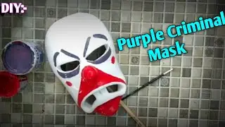 DIY_how to make free fire purple criminal bundle mask making at home #freefirepurplecriminalface