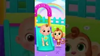 Cute Monkey Playground Fun #shorts #kids #cartoon #monkey #playground #fun #animation