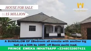 HOUSE FOR SALE BENIN AUCHI ROAD AZAGBA COMMUNITY EDO STATE NIGERIA