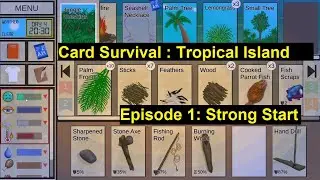 Card Survival: Tropical Island, Ep1, Day1: Fresh start, no Coconut abuse!