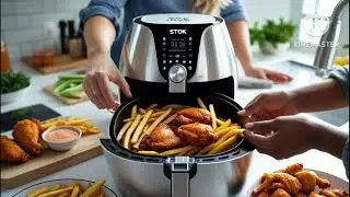 SToK 6.5L Digital Air Fryer Max &ndash; 1800W Touchscreen, 8 Presets, Oil-Free Cooking #kitten #appliances