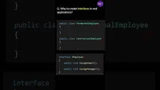 Why to create Interfaces in real applications?