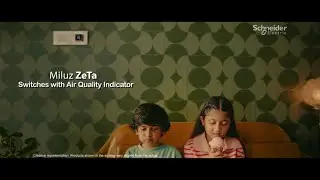 Schneider Electric Miluz ZeTa Smart Switches | Air Quality Indicator, Modern Design & Safety