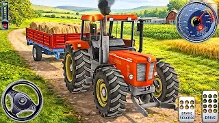 Hill Farming Tractor Trolley Game - Offroad Mountain Tractor Driving Simulator | Android Gameplay