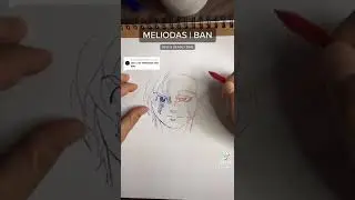 DRAWING MELIODAS AND BAN (SEVEN DEADLY SINS) | TWO HAND STYLE #shorts #ambidextrousart