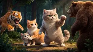  A Dangerous Forest Adventure | Papa Cat Saves the Family 💛 | Whisper Family