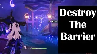 Destroy the barrier Puzzle genshin impact inazuma/sacrificial offering quest