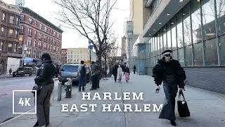 New York City walking tour - Harlem, East Harlem 4K
