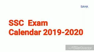 SSC Exam Calendar 2019-2020