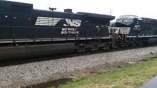 NS 9792 leads unknown freight in Austell 3/26/18